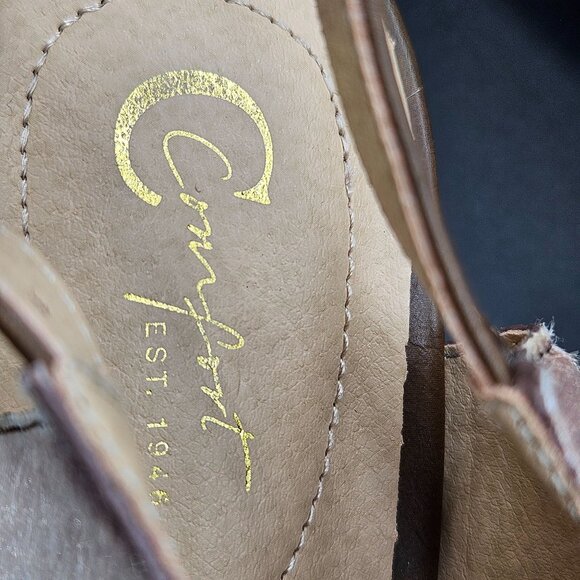 Woman's comfort country western cow print almond toe sling back block heel ankle - Picture 3 of 10